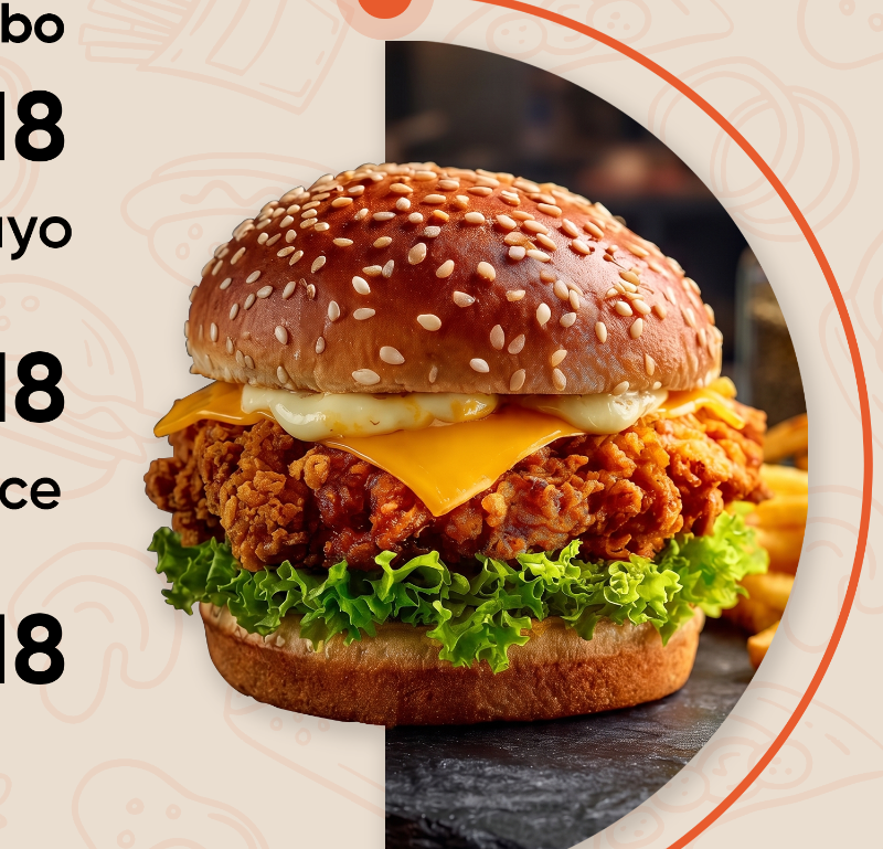 Crispy chicken burger