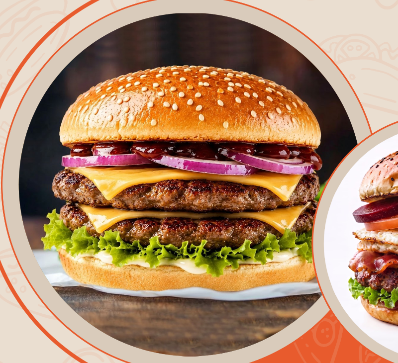 Deluxe beef burger