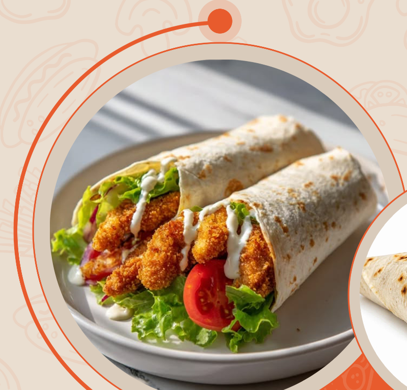 Freshly made wraps